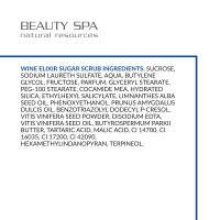 Body sugar scrub WINE ELIXIR with tartaric acid, Beauty Spa 200 ml